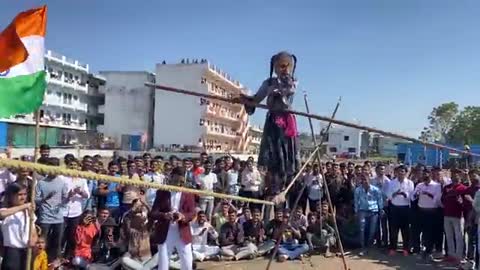 Indian Talent/Indian Slum Girl Talent/Dangerous stunt by girl
