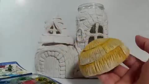 ❣DIY Faux Stones & Wood - Fairy House Jars❣