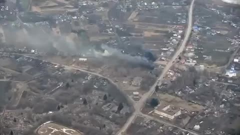 BUK SAM system gets spotted by drone, gets taken out by artillery.