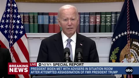 Biden delivers remarks following Trump assassination attempt