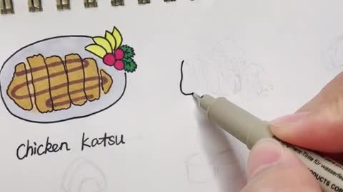 Color Chicken Katsu With A Marker