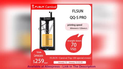 ❄️ FLSUN QQ-S-PRO 3D Printer High Speed Large Size 255x360mm Kossel Delta Auto Leveling Touch Screen