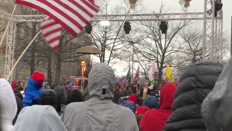 Freedom Plaza: Mike Lindell Speaks Even in the Rain!!