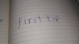 First tip 💚💚👌