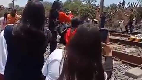 A Mexican influencer got hit by a train trying to take the perfect selfie.