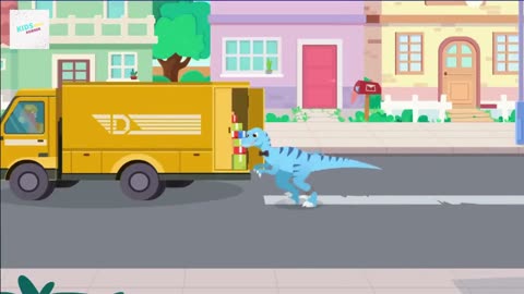Baby Dino Ep 9 Dinosaur Express Car 🚛 Family Cartoon