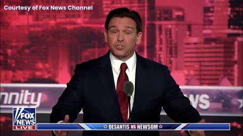 Ron DeSantis holds out a map of "human feces" in San Francisco