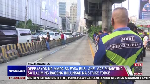 Operasyon ng MMDA sa EDSA bus lane, mas pinaigting sa ilalim ng bagong inilunsad na strike force