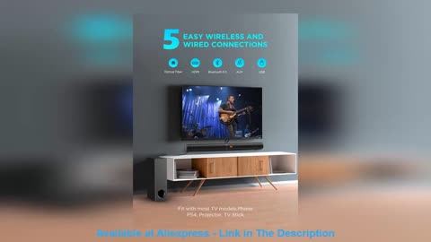 ☑️ BOMAKER 190W TV Soundbar Wired&Wireless Bluetooth 5.0 Speaker Home Theater 3D Stereo Sound bar