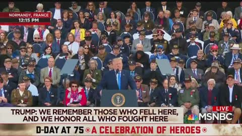 Trump, D-Day: Ray, the free world salutes you