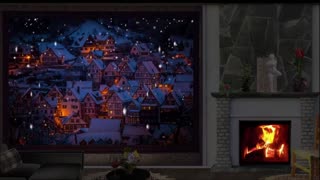 Cozy Fireplace with Christmas music