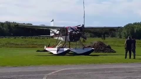 Cessna 185 Helicopter salvage.