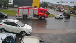 Fire Truck in Right Place at Right Time