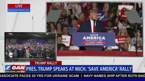 People Chants TRUMP WON at Trump rally in Michigan