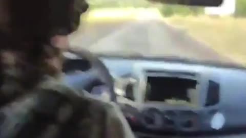 Driving past enemy tanks