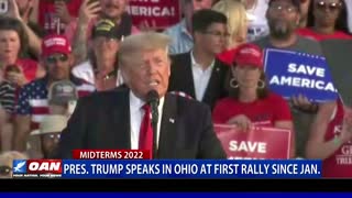President Trump speaks in Ohio at first rally since January