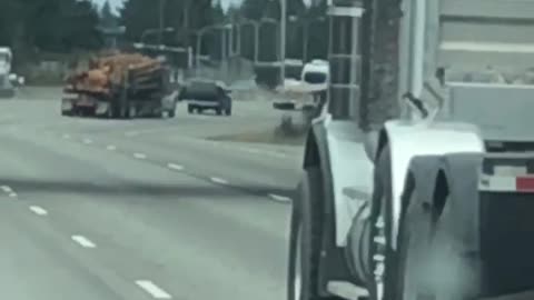 Truck Driver Goes from Guardrail to Guardrail