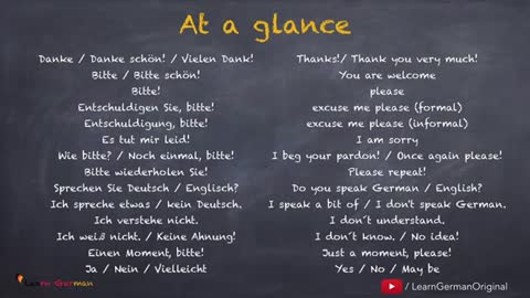 A1 - Lesson 2 | Common Phrases | German for beginners | Learn German