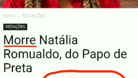 Paula Schmitt - A Globo fez um obituário de Natalia Romualdo mas não teve a decência de lembrar que essa negra empoderada foi nobre e altruísta o suficiente para fazer campanha da "vacina".