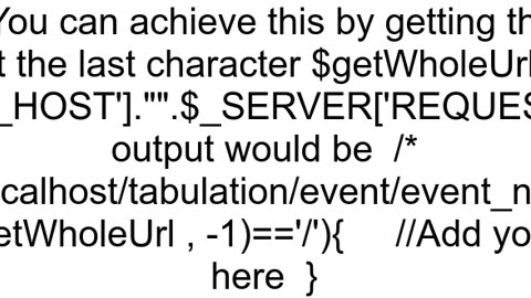 PHP Check if the URL contains slash at the end