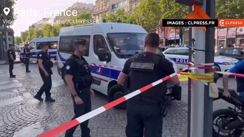 Police officer injured following apparent stabbing attack in Paris, France.