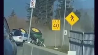 Canadian Police Perform Pit Maneuver On John Deere Tractor 🚜