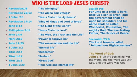 Who the Lord Jesus is?