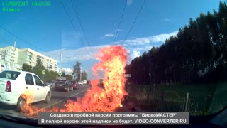 Motorcycle on Fire