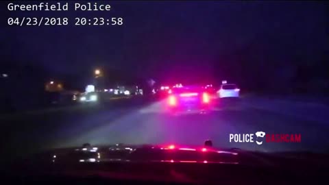 POLICE DASHCAM: Dangerous Wrong Way High Speed Chase All Over The Road