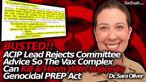 BOMBSHELL ADMISSION: CDC HELL-BENT ON ENSURING THAT VAX WORKERS CAN KILL WITH IMPUNITY (PREP ACT)