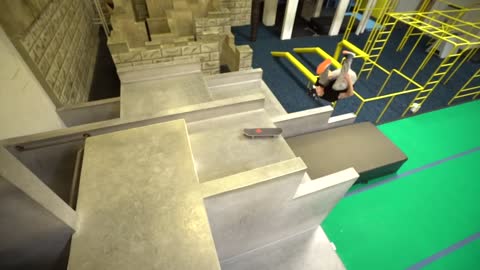 Parkour meets skateboarding with Jesse La Flair