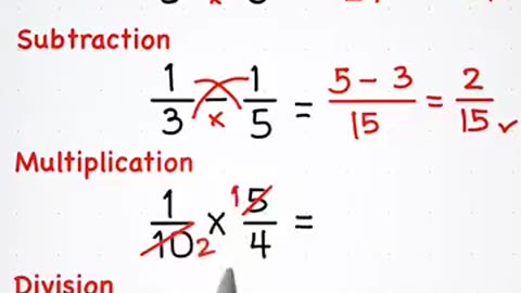 Math fraction tricks.