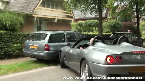 Ferrari 550 Barchetta crashes!