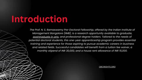 How to get Prof. N. S. Ramaswamy Pre-Doctoral fellowship