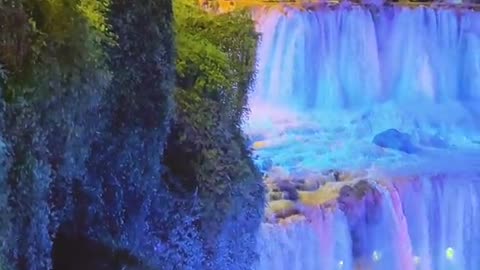 unusual city China waterfall