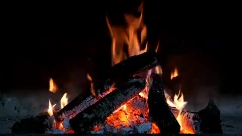 Relaxing Fireplace sounds & view