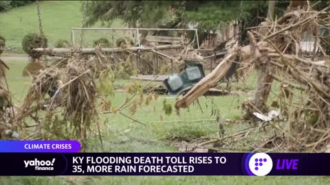 Kentucky gripped by flood waters as death toll rises to 35