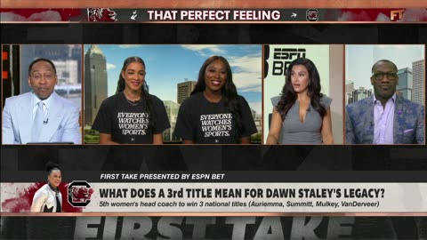 Stephen A. thinks Dawn Staley is a TOP 5 coach in women’s college basketball First Take