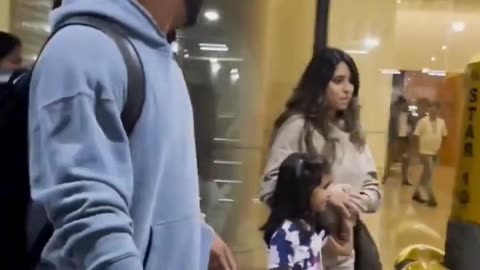 Rohit Sharma with Family Spotted at Airport #rohitsharma
