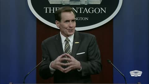 Pentagon press secretary John Kirby holds a news briefing