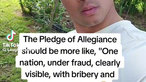 The Pledge of Allegiance should be more like “One nation under 😵‍💫fraud clearly visible with bribery and corruption for all!