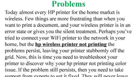How To Fix HP Wireless Printer Problems