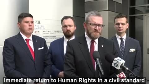 Polish MP’s protest from the Australian Embassy over human rights breaches - TRANSLATED