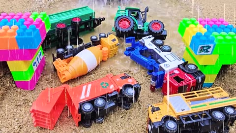 Build Bridge Blocks Toys for Children - Construction vehicles for kids