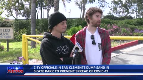 California skate park turns into sand box