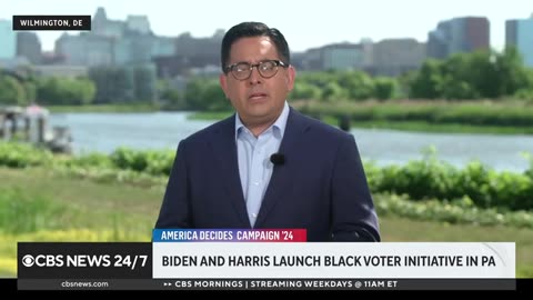 Biden trying to reach Black voters on campaign trail while Trump's in courtroom CBS News