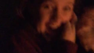 Ember flies into girl's face by campfire and she screams