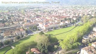Drone footage over Lucca, Italy 4