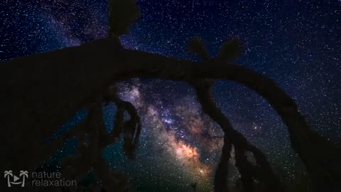 STARSCAPES (4K) AstroLapse Scenes + Relaxing Music for Deep Sleep & Relaxation