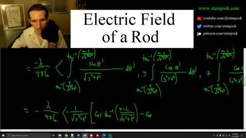 Physics - Electric Field of a Uniformly Charged Rod